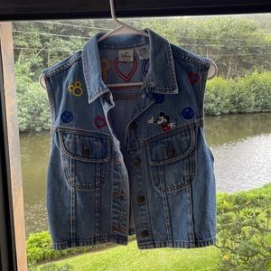 Peace, love & Mickey Mouse vintage denim jacket
